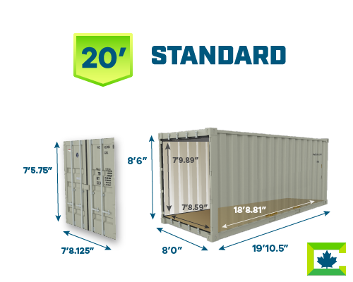 20ft shipping container imperial dimensions, 20ft dimensions, 20 ft shipping container, used 20 foot container, 20' shipping container dimensions